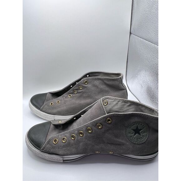 CONVERSE Chuck‎ Taylor Gray/Black Canvas Street Sneakers Unisex size M-11 W-13 - Picture 5 of 6